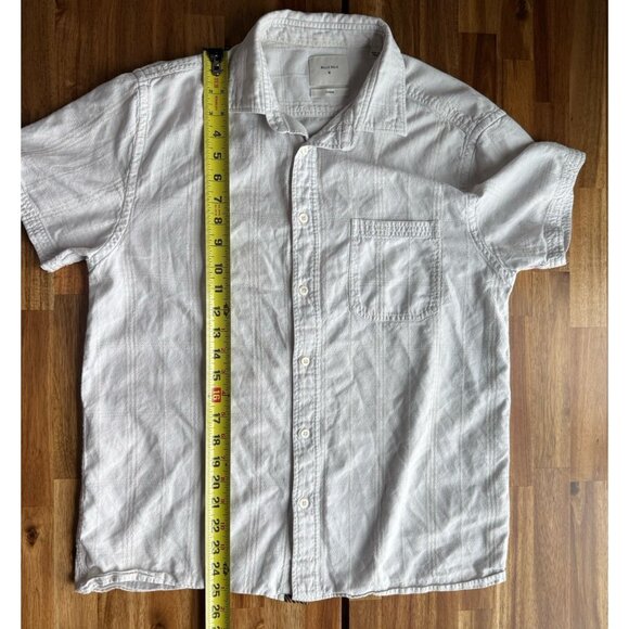 Billy Reid Shirt Mens Sz M Standard Short Sleeve Button Up Cotton Beach Resort - Picture 4 of 11